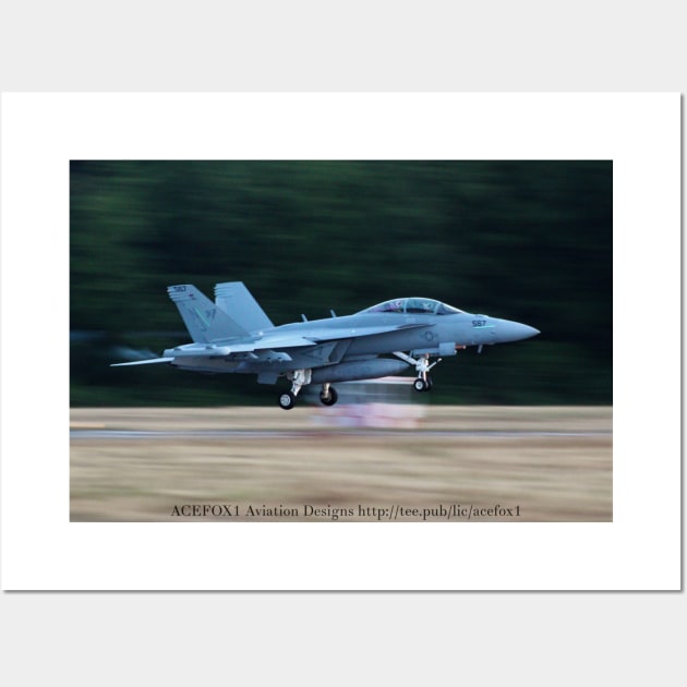 EA-18G Growler Super Hornet FCLP 12 Wall Art by acefox1